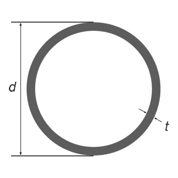 168.3 x 6.0 Circular Hollow Section S235 — dimensioned cross-section