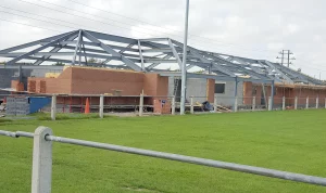 structural steel frame 28