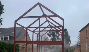 structural steel frame building