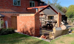 structural steel frame building house extension