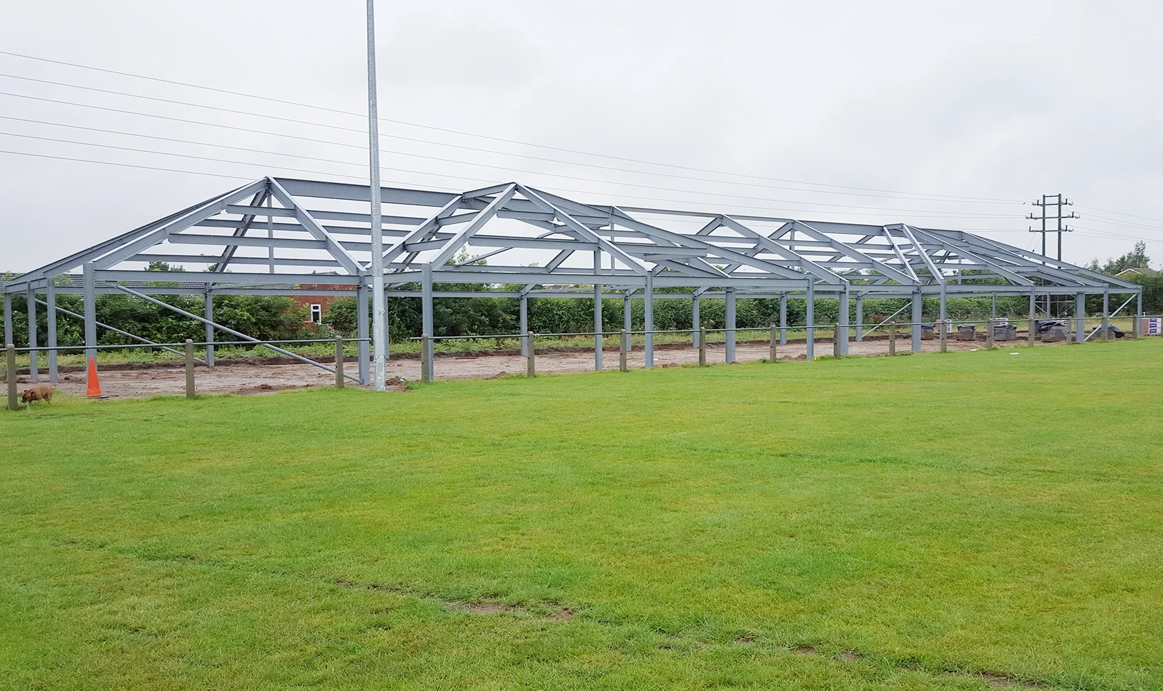 structural steel frame 17